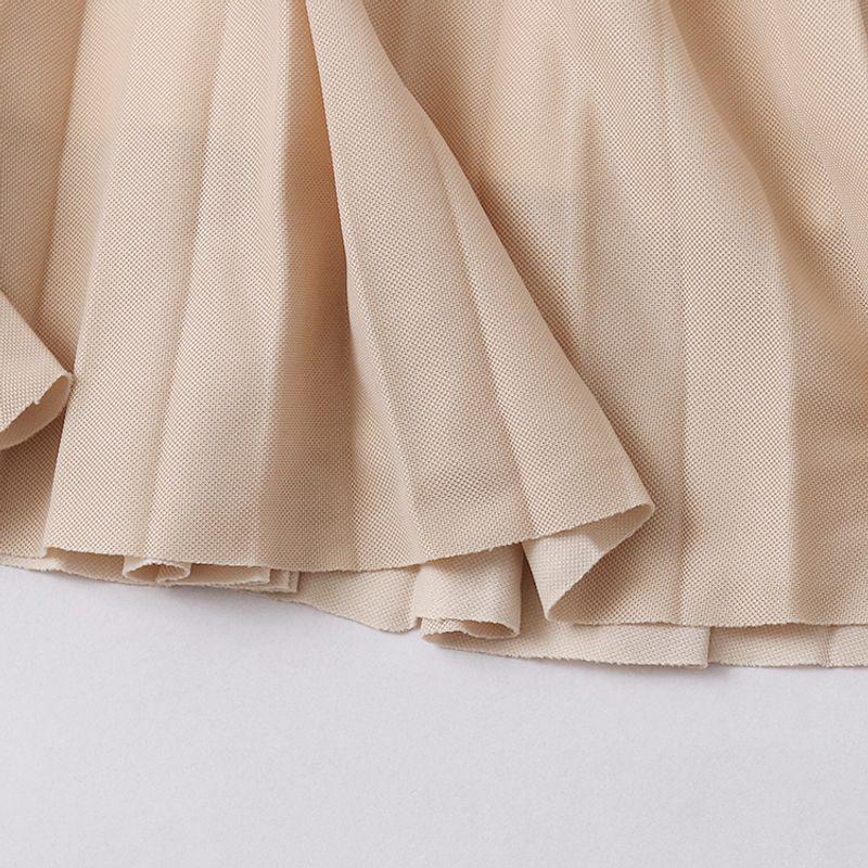 Pleated Skirt New Spring and Autumn Women's Clothing Fashion Minimalist All-Matching Elastic Waistband Pure Color Stretch Midi Skirt 28929
