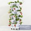 Multi-Layer Stackable Planting Pot Plastic Four-Petal Planter For Balcony Strawberry Vegetable Garden Vertical Growth System