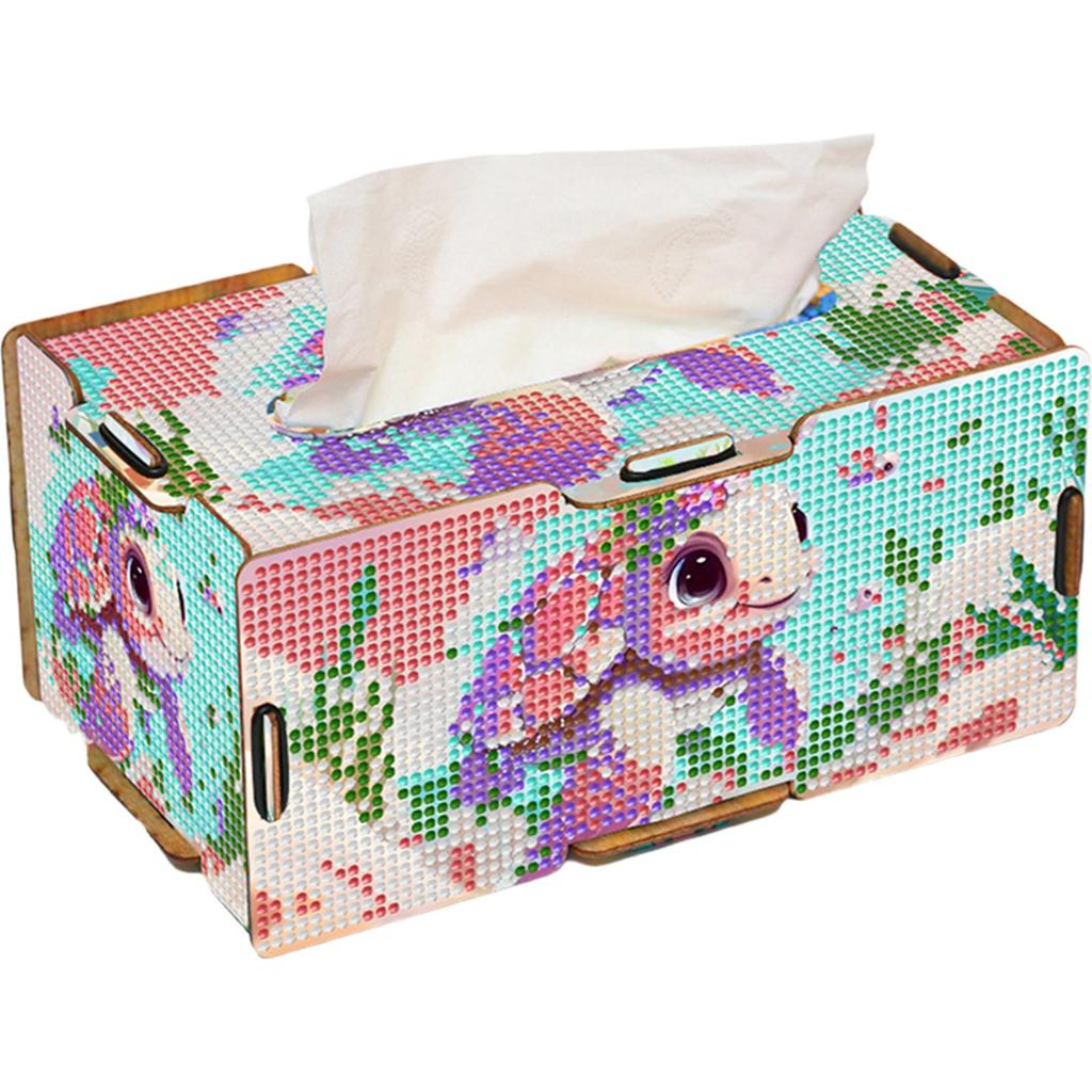 Diamond Painting Tissue Box Kits Diamond Art Tissue Box DIY Diamond Desk Decorative Tissue Box for Living Room Bedroom Bathroom