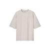 Uniqlo Loose Fit Crew Neck Short Sleeve T-Shirt Unisex Tops Light-Gray 444999-02