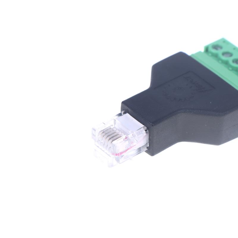 1Pc Cctv Adapter Connector Ethernet Male Plug To Screw Terminal Block 6 Pin With Terminal Plug Splitter Rj12 6P6C