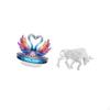 Acrylic Swan Bull Sculpture Modern Tabletop Centerpiece Abstract Resin Figurine Office Bookshelf
