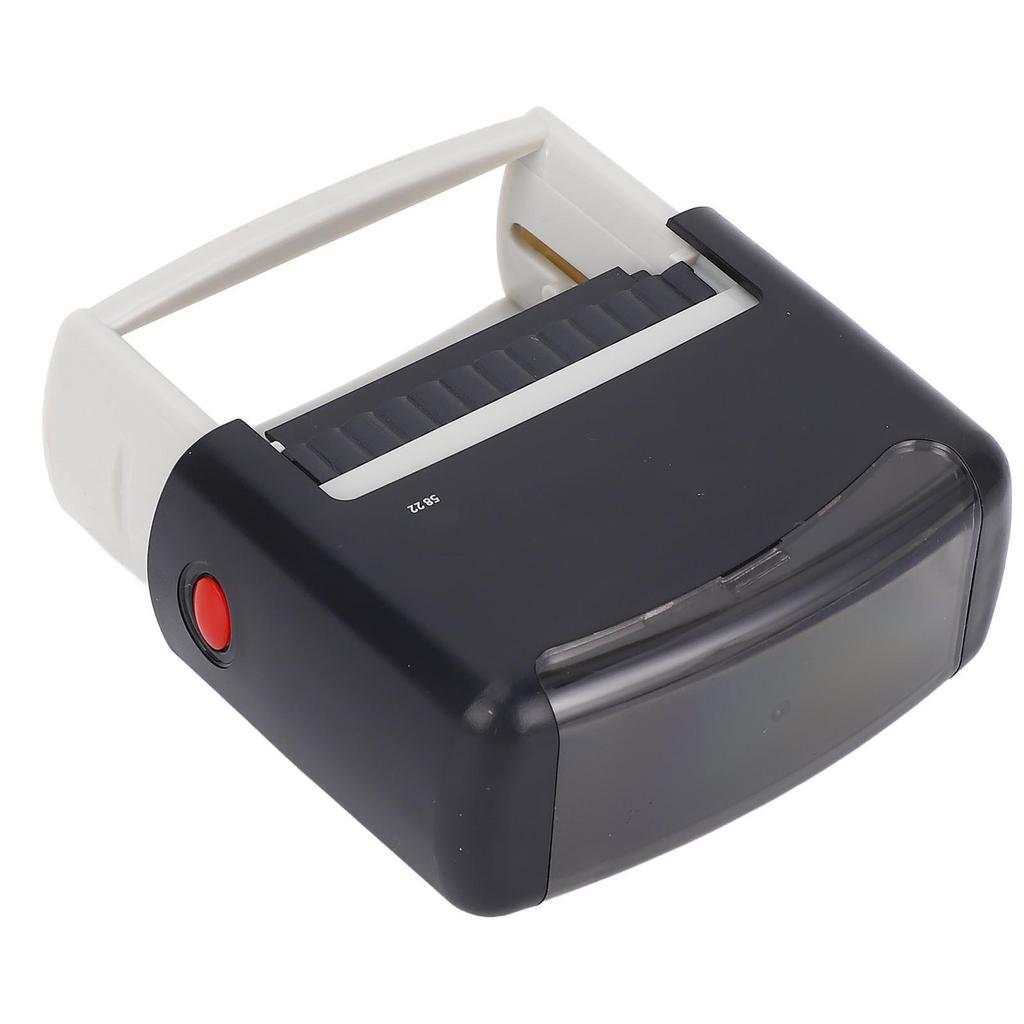 Self Inking Stamper Letter Number Symbol Refillable Automatic Press Stamper for Office School Home 58x22MM Black Shell