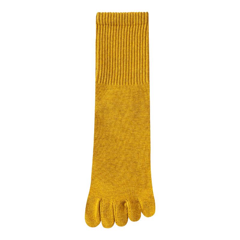 Women's Antibacterial Breathable Mid-Calf Five-Toe Socks, Spring/Autumn Version.