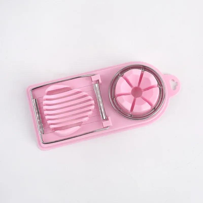 

2025 нержавеющая сталь проволока яйцерезка кухонные яйцерезки резак многоцелевой нержавеющей стали проволока форма лепестка яйцерезка Pink