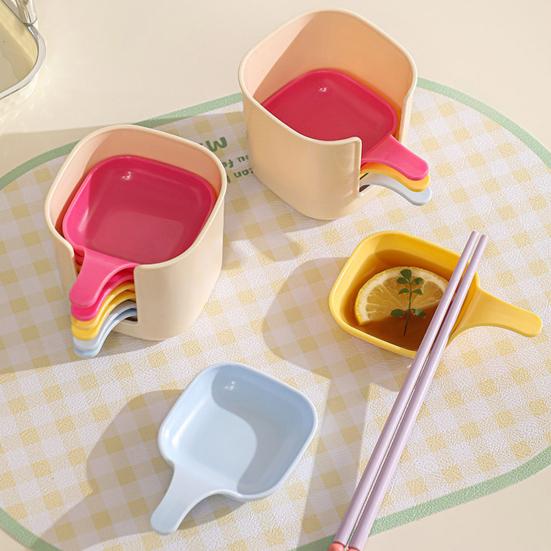 6Pcs Sauce Dish with Storage Rack Seasoning Dishes Dipping Bowls Small Food Storage Container for Candy Dessert Appetizer Nuts