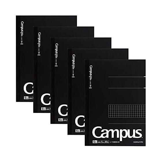 KOKUYO Note Campus Note Adult Campus Graph в линейку A5 80 листов 5 книг в упаковке No-108S5-DX5SET черный