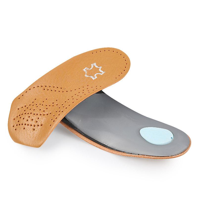 New Arch Support Leather Insole Breathable Comfort Half Insoles Flatfoot Orthopedic Insoles 2Pcs/4Pcs