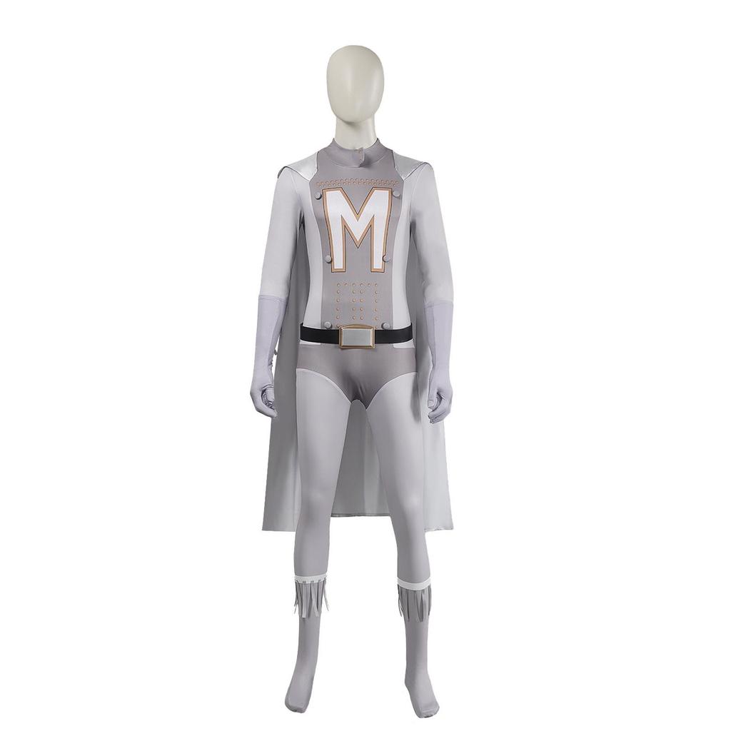 Megamind Superschurke Plüschoverall mit Umhang Kostüm für Bühnenauftritt