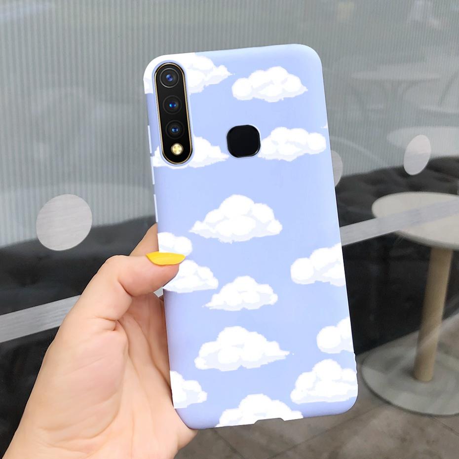 For Vivo Y19 2019 Case Cute Beautifly Flower Butterlfy Phone Cover For Vivo Y19 Y 19 1915 Black Silicone Soft TPU Case Bumper