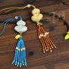 Handmade DIY Car Pendant Kit: Brocade Gourd Hanging Ornament Souvenir