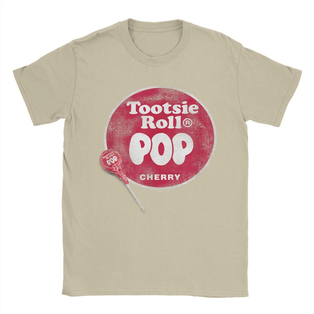 Vintage T Shirt Summer Tootsie Roll Pop Logo Fashion T-Shirts Cotton Tee Shirt for Male Y2K Fun Design Short Sleeve Tops