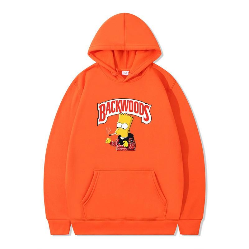 

Autumn Winter Unisex Fleece Hoodie & Jogger Set with Backwoods Print Double Extra Large помаранчевий