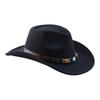 (One Size, Black) Western Cowboy Hat for Women Men Bohemian Cowgirl Hat with Beads Trim Outdoor Sun Hat
