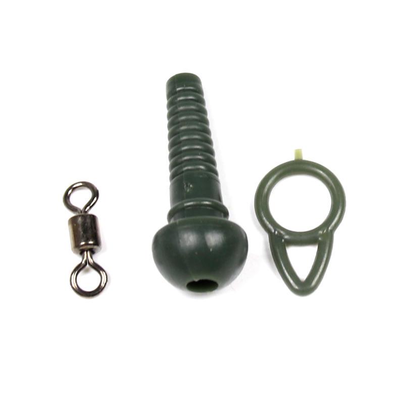 Bimoo 10KS Zelený pulec Multibead s otočnou smyčkou a záchytnou smyčkou Kaprové rybářské vlásky Příslušenství Terminál