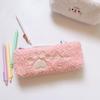 Hairy Cute Kawaii Cat Paw Plush Pencil Bag Case Girl Supplies Simple Student Stationery Pen Case Storage Bag Gifts For Kids