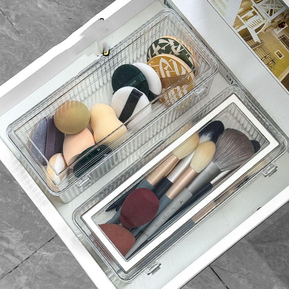 Desktop Storage Tool Desktop Dustproof Storage Box Eyebrow Pencil Brush Tube