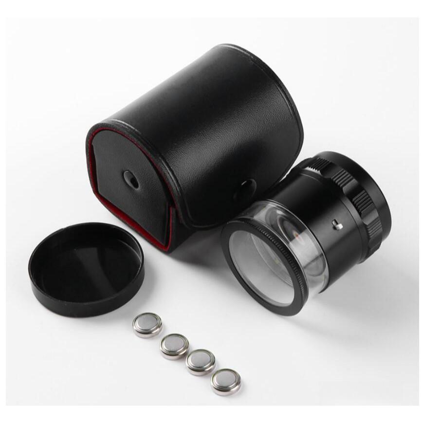 10-fache HD-Zylinderlupe mit Licht, verschiedene Messskalen, tragbar, USB-Ladefunktion, optische Lupe