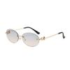 Elliptical Unisex Sun Glasses With Uv400 Protection For Beach And Outdoor Activities