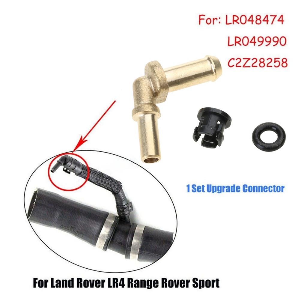 Radiator Water Hose Connector Kit Compatible For Velar 2017 LR049990 LR048474 C2Z28258 Thermostat Water Outlet Tube Hose