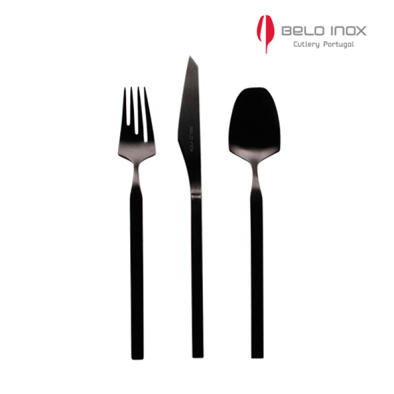 [belo inox] Набор столовых приборов Bertis Titanium Black из 3 предметов