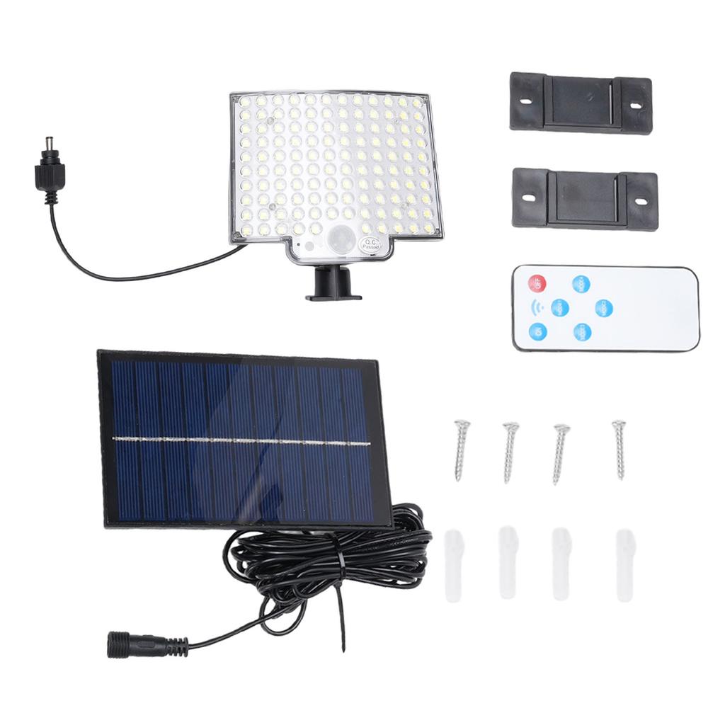 Solar Light for Outside 118 LED Split Motion Sensor Outdoor Light with Remote Control IP65 Water Proof for Yard Patio