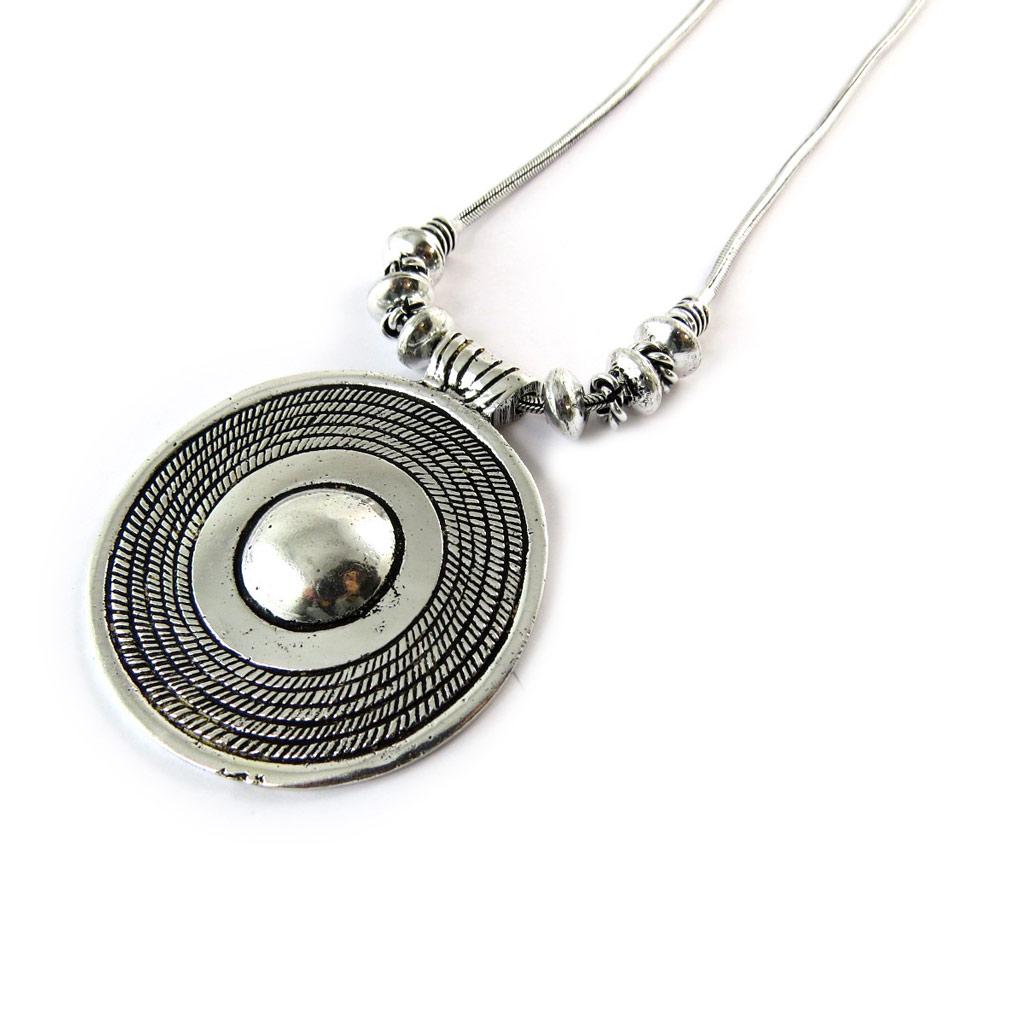 Les Trésors De Lily [N8835] - Silver 'Cléopatra' Designer Necklace