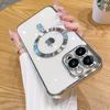 Fashion Magnetic Cases For Magsafe For Iphone 15 11 13 12 14 Pro Max XR X XS Plating Clear Soft Silicone Wireless Charging Cover