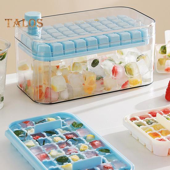 Ice Cube Trays with Bin Ice Shovel 100/200 Cavity Stackable Ice Molds for Freezer One Click Press Easy Release Ice Maker for Cocktails Whiskey Juice