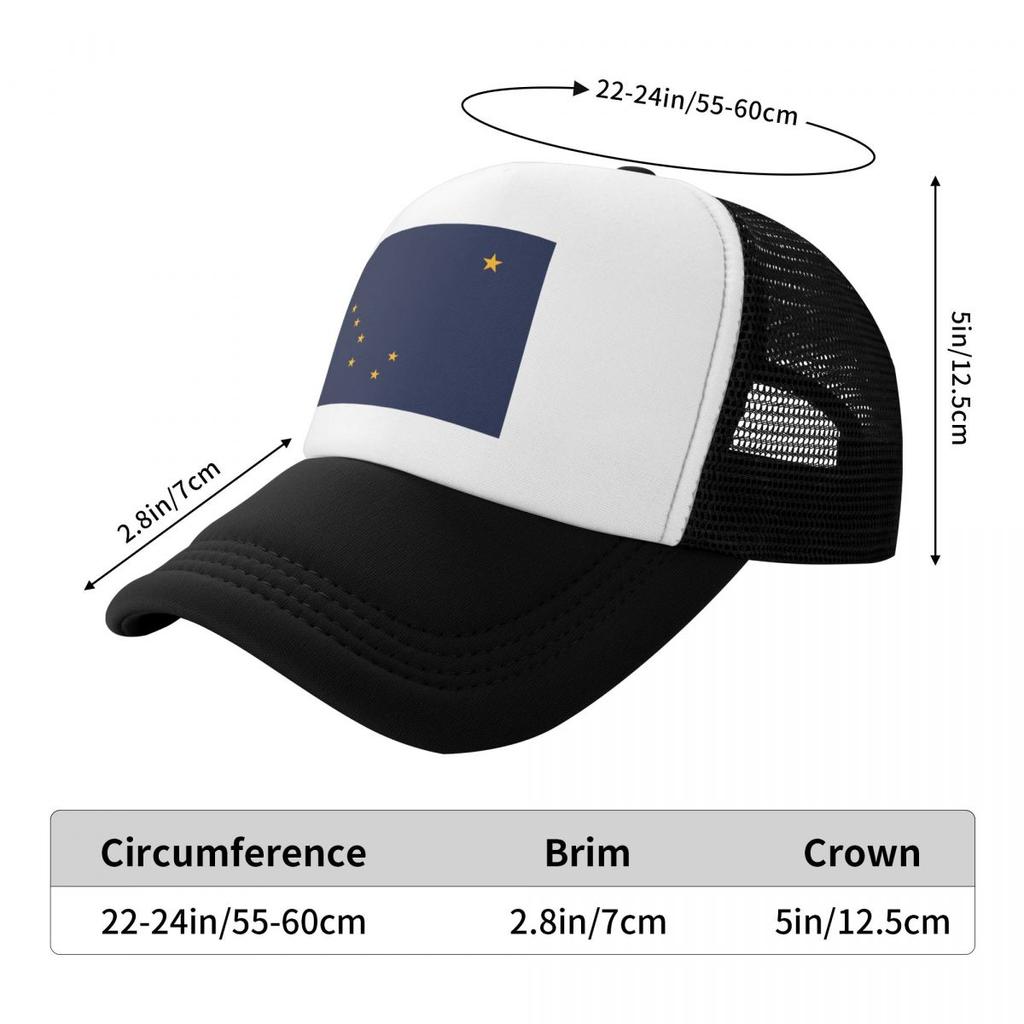 Flag Of Alaska Unisex Cap Casual Plain Baseball Cap Adjustable Snapback Trucker Hats For Women Unisex