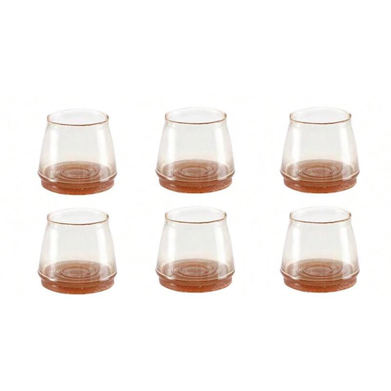 6/10/12 Clear Silicone Table & Chair Leg Covers - Silent, Wear-Resistant, Anti-Slip Pads
