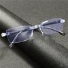 24PCS frameless cut edge reading glasses, fashionable glasses, minimalist reading glasses for both men and women