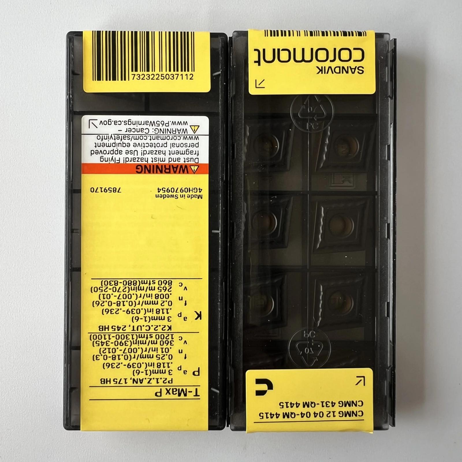 

SANDVIK / CNMG120404-QM 4415 / Industrial indexable Carbide Inserts 10 Pcs