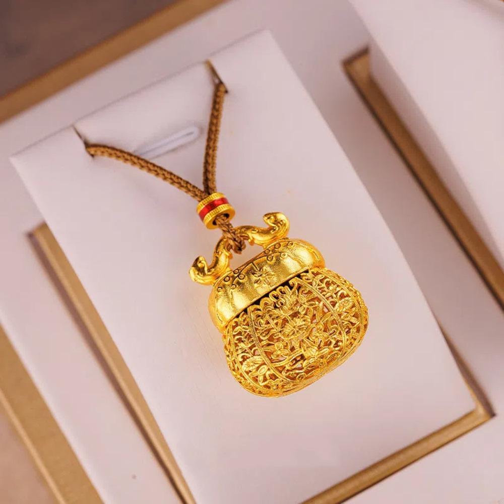 Flower Chinese Style Necklace Gold Fish Collarbone Necklace Dragon Pendant Necklace  Wedding