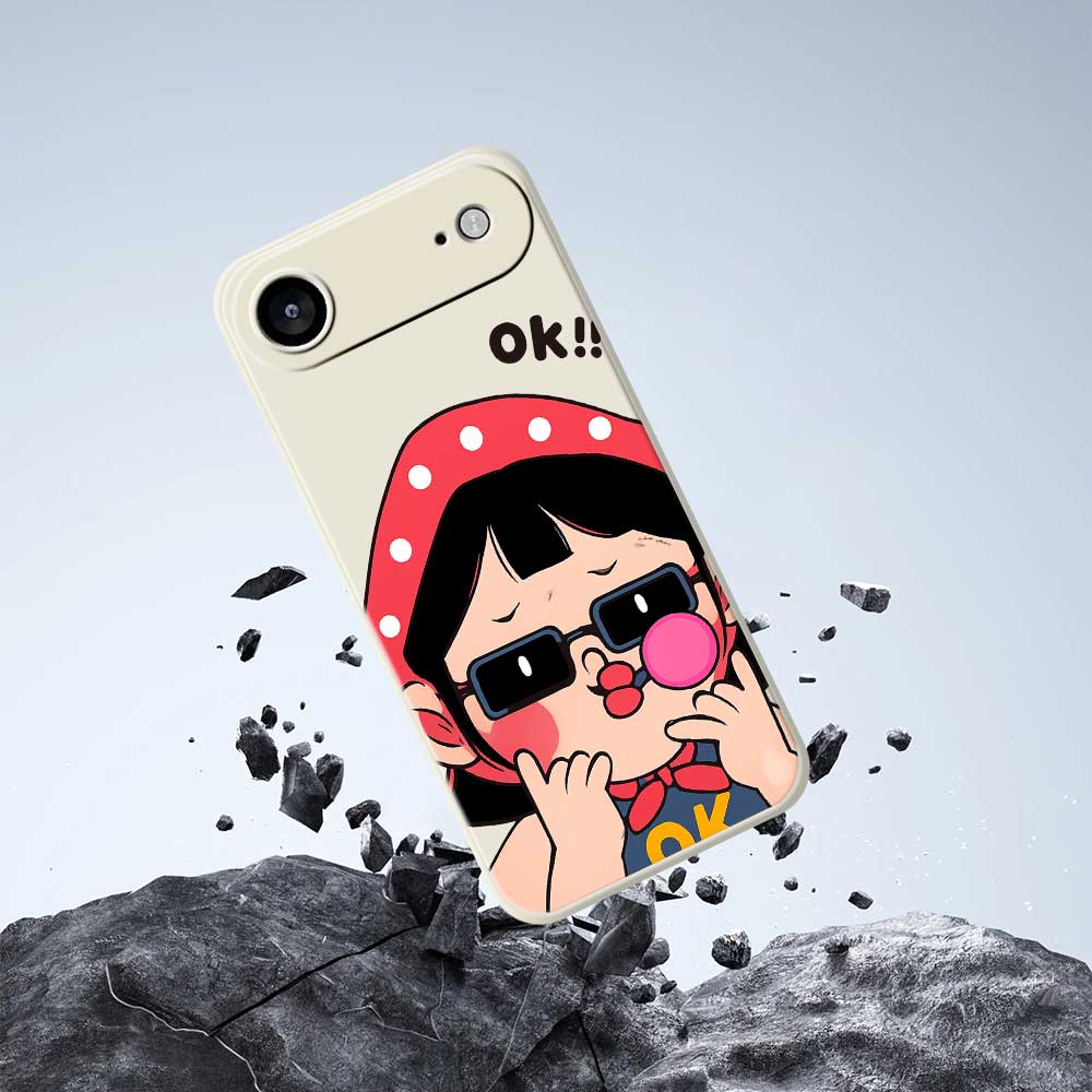 For iPhone Air Case Cute Kid Pattern Printing Straight Edge TPU Phone Back Cover