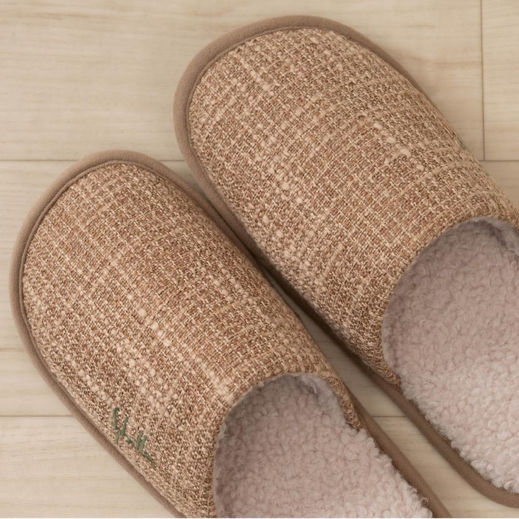 Sybilla Arlo Size Senko 49034 Slippers, L, Approx. 24-26cm, Beige, Washable, Stylish, Cute,
