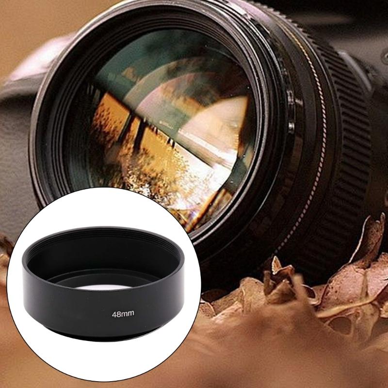 48mm Metal Lens Hood Lens Sunshades Compatible For QL17GIII Camera 48mm Filter Thread Lens Shade for Easy Storage