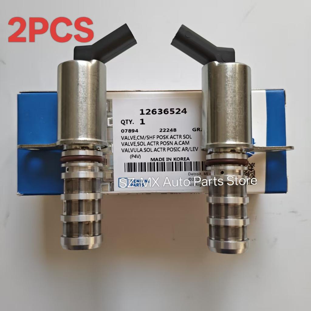 2PCS  12636524 Engine Variable Valve Timing VVT Solenoid For  Chevrolet Buick GMC Encore Excelle 1.5L Malibu Terrain  12671373