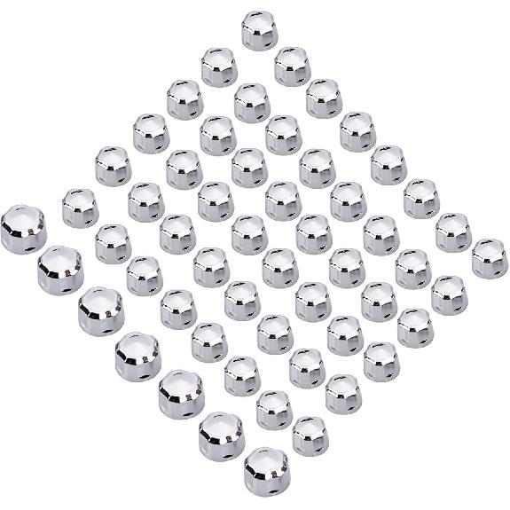 Chrome 55pcs Crown Engine Bolt Caps Kit for Harley Touring Electra Glides Road Glides Road Kings 1999-2016 & Softail 1999-2017