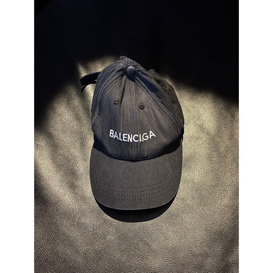 Used [With translation] Made in Italy BALENCIAGA logo embroidery cap black