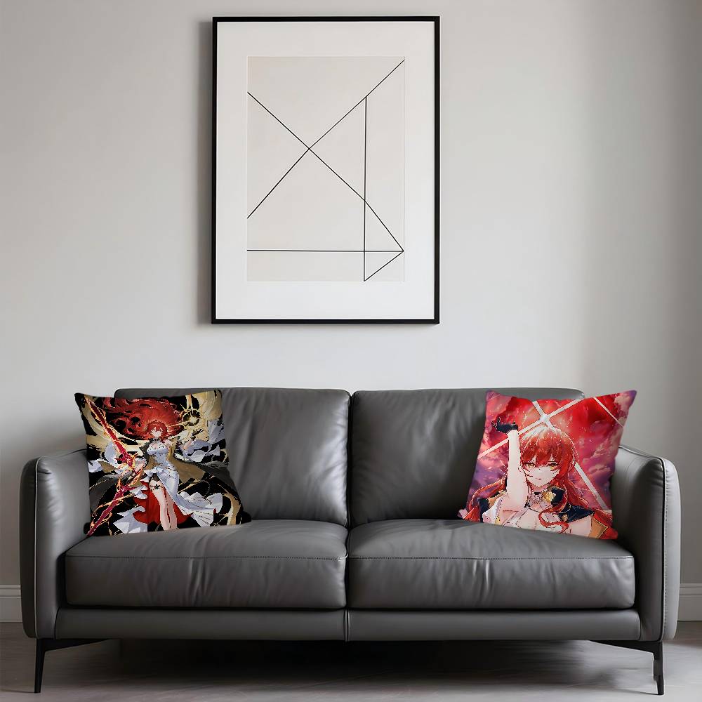 Honkai Impact 3rd Himeko Pillowcase Toon Gift Cushion Cover Bedroom Home Sofa Chair Seat Decor Pillow Case