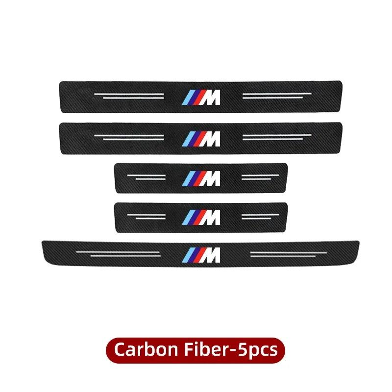 Carbon Fiber Car Door Sill Protector Stickers For BMW M E46 E90 E60 F30 E39 F10 F20 E87 E36 F20 F30 1 2 3 5 7 Series X1 X3 X5 X7