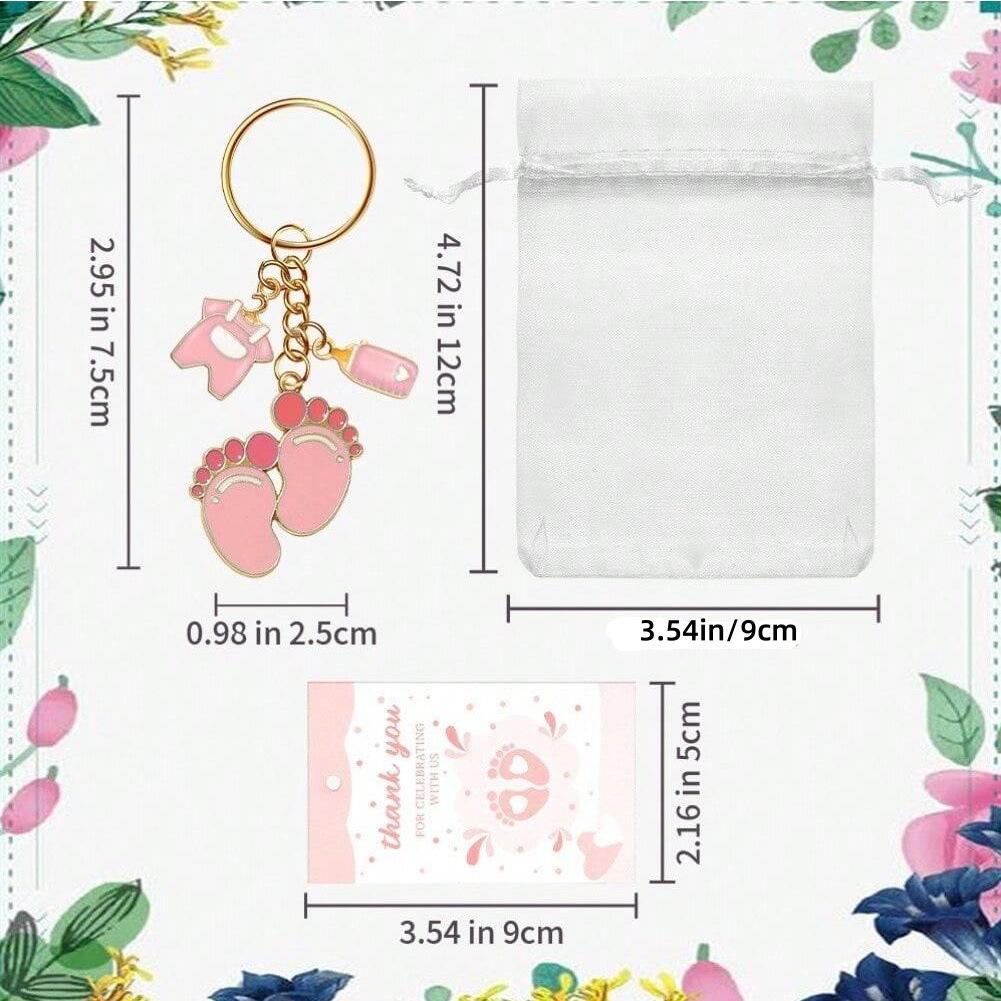 Baby Feet Keychain 5 Sets Per Package Adorable Souvenir for Baby Welcome Party Friendship Gift for Friends