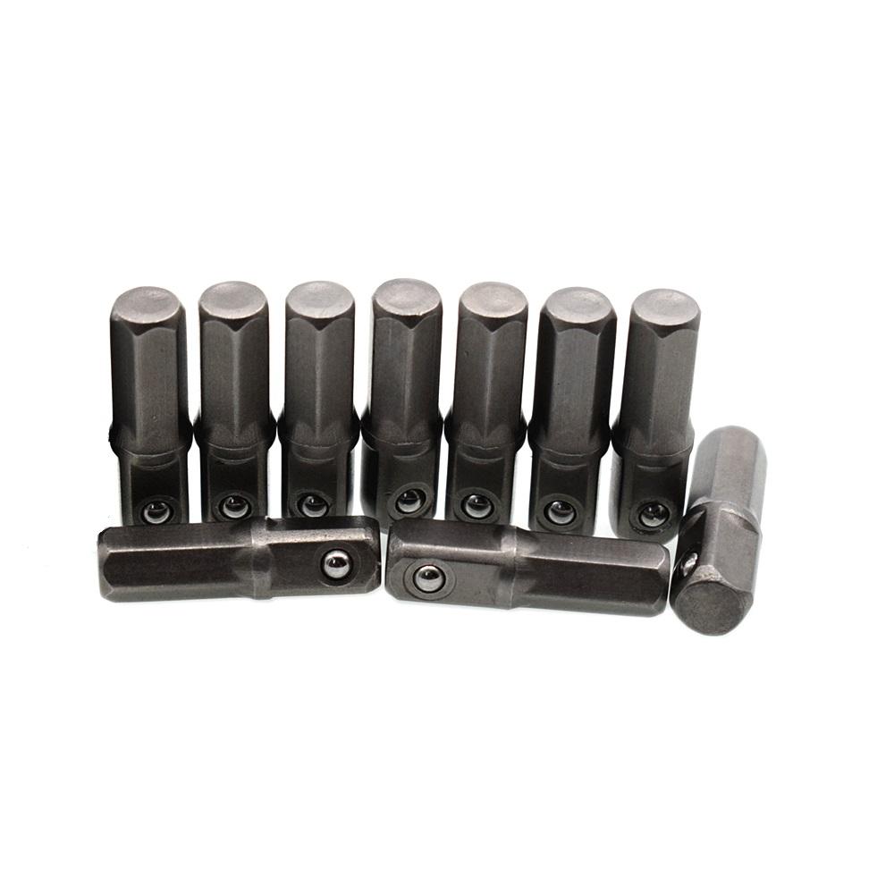 Socket Adapter Drive 1/4" Hex Shank Converter To 1/4" Sq Impact Driver/Drill Socket Adapter Drive 1/4" Hex Shank Converter To 1/4" Sq Impact Driver/Drill