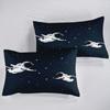 Three-Piece Space Astronaut Pattern Printed Duvet Set Suitable For Children'S Bedroom Decoration