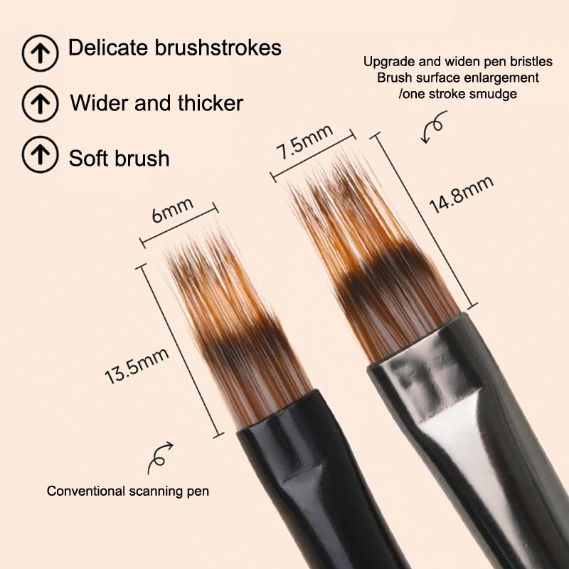 Round Wood Handle Nail Ombre Brush Nail Art Painting Pen Brush Uv Gel Polish Gradient Color Acrylic Nail Drawing Pen