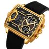 Skmei Mens Multiple Time Zone Sports Watches Fashion Digital Analog Display Waterproof Quartz Wristwatch Led Chrono Alarm Clock