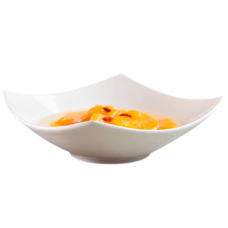 8-Inch Bone China Rectangular Flower Shadow Serving Plate