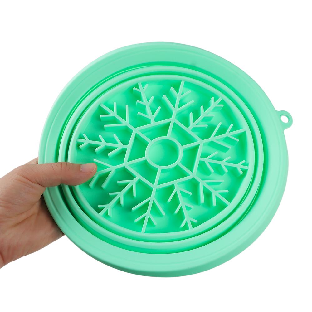 Silicone Ice Bath Washbasin Foldable Improved Blood Circulation Ice Washbowl Relief Stress Face Dipping Bowl for Women Girls