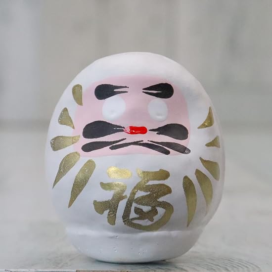 Made in Japan Color Daruma Size 0 White [Set of 10] [Height 4.5cm] Lucky Daruma, Good Luck Charm, Pr